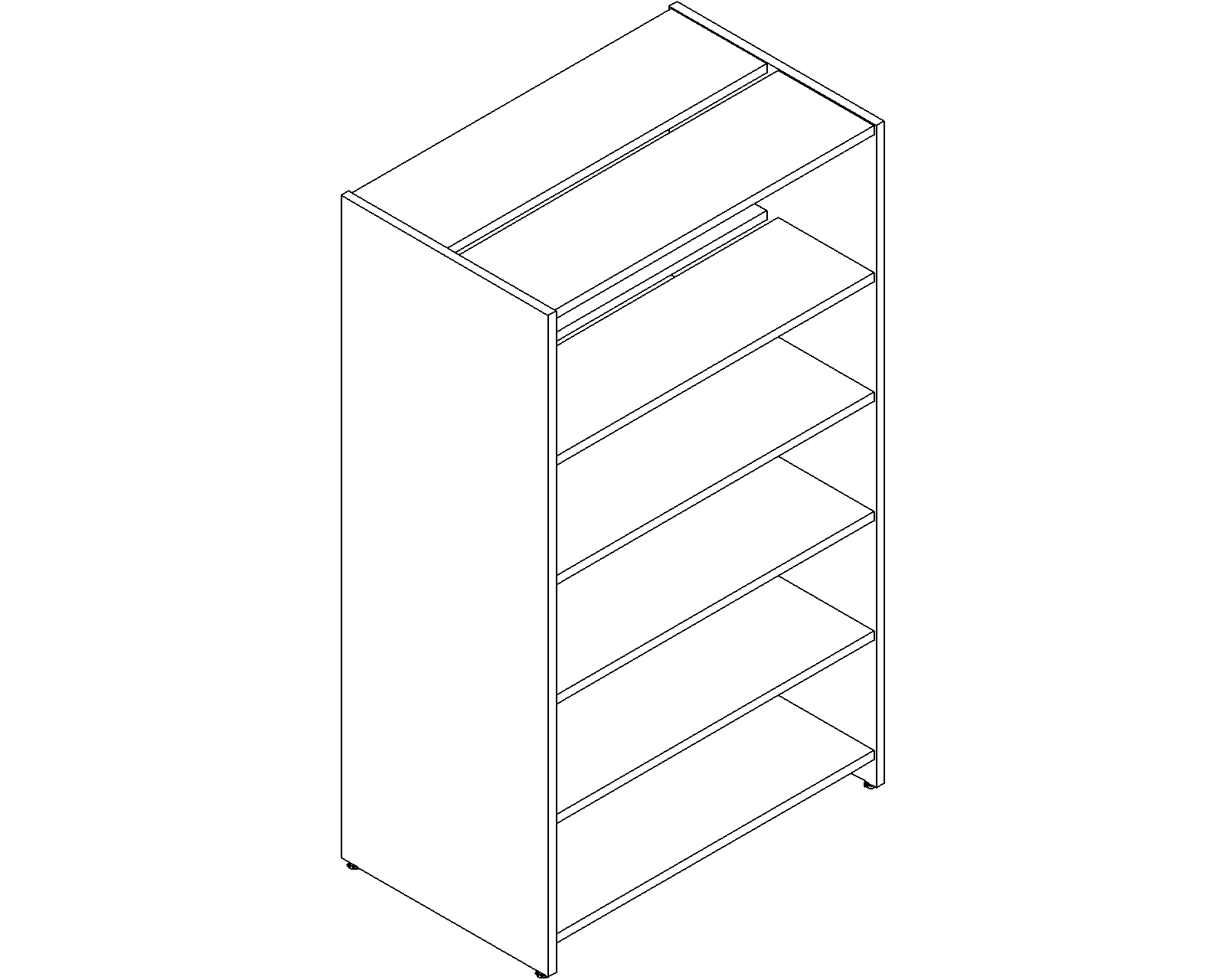 Lingo starter - double-sided - H1820 - D300 - W1000 - 3D.dwg