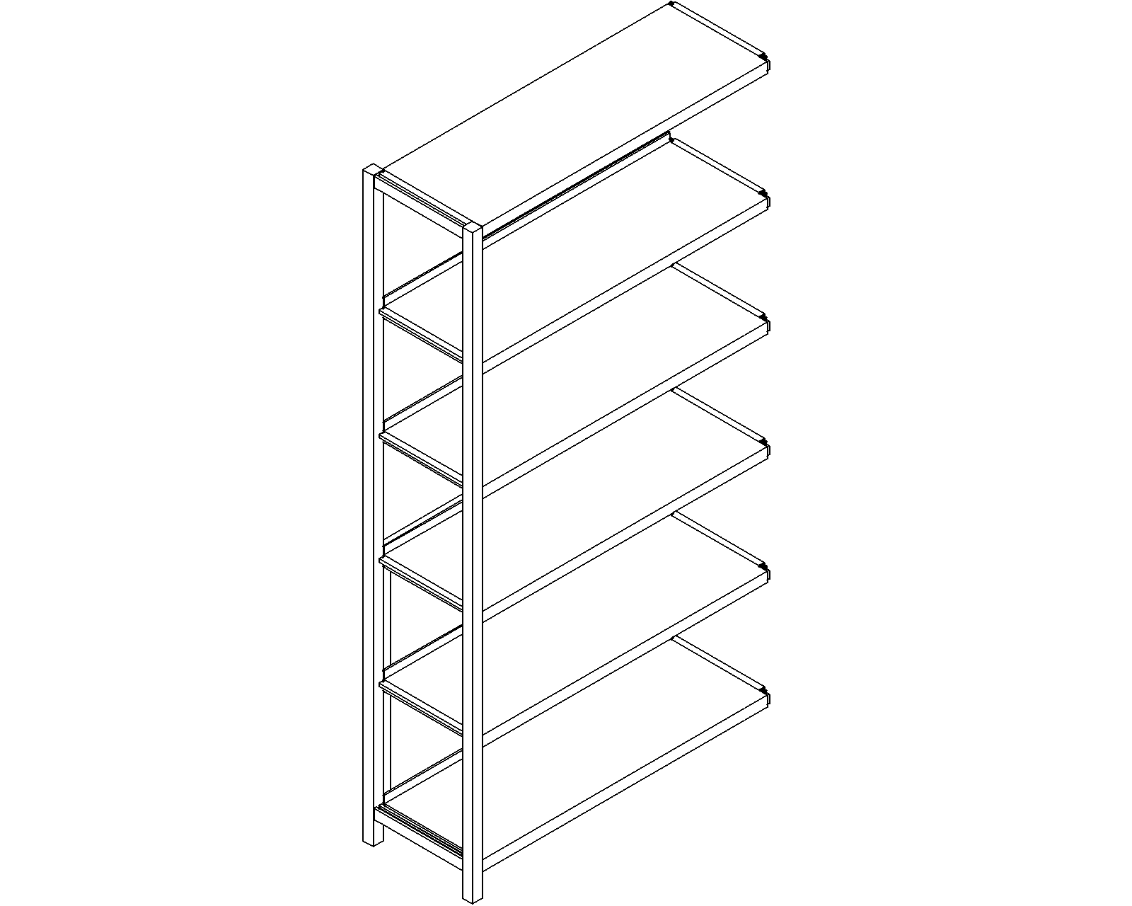 Uniflex add-on – single-sided – H1750 – D300 – W900 – 3D.dwg