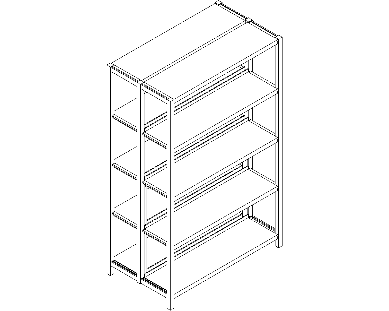 Uniflex starter – double-sided – H1500 – D250 – W900 – 3D.dwg